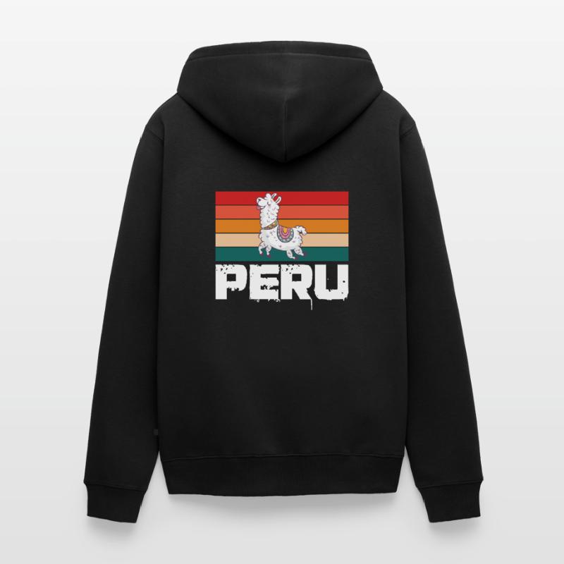 Peru | Peruvian Lama Cusco Peru Lover Unisex Premium Organic Zip Hoodie