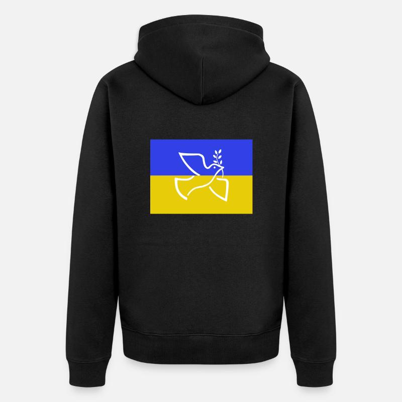 Ukraine - Veste à capuche bio Premium Unisexe - noir