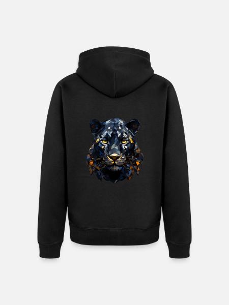 Polygon Style - Unisex Premium Organic Zip Hoodie - black
