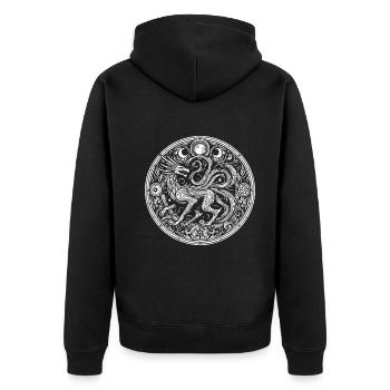 Chupacabra – Mythe, Terreur, Créature de la Nuit - Veste à capuche bio Premium Unisexe - noir - Dos - Nico (187cm)