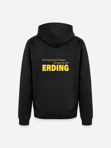 Therapie ERDING - Unisex Premium Bio Zip Hoodie - Schwarz
