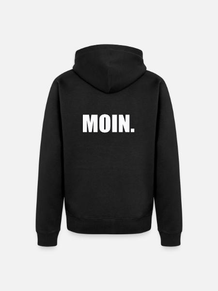 MOIN - Unisex Premium Bio Zip Hoodie - Schwarz