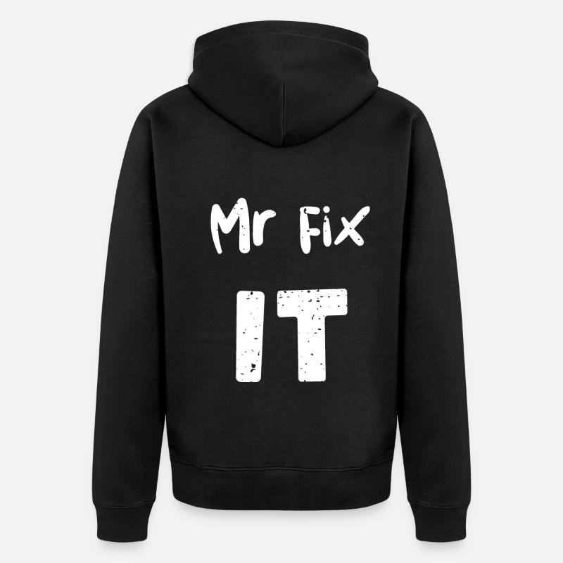 Mr Fix It - Handyman - Unisex Premium Bio Zip Hoodie - Schwarz