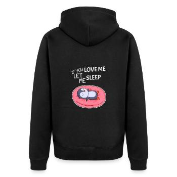 Funny saying funny sayings gift - Unisex Premium Organic Zip Hoodie - black - Back - Nico (187cm)