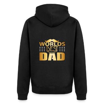 Le meilleur papa du monde - le meilleur papa du monde - - Veste à capuche bio Premium Unisexe - noir - Dos - Nico (187cm)