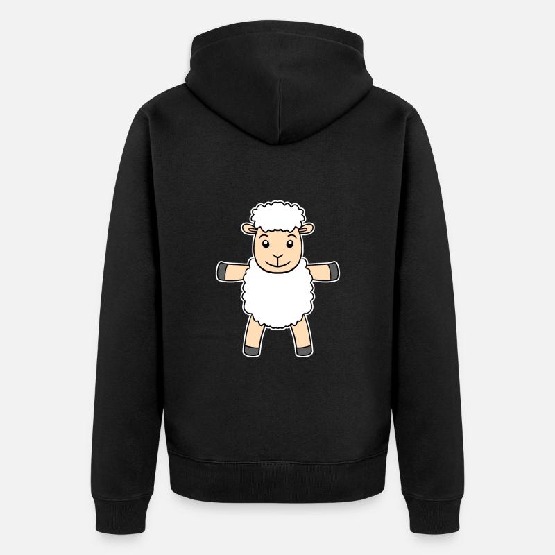 mouton - Veste à capuche bio Premium Unisexe - noir