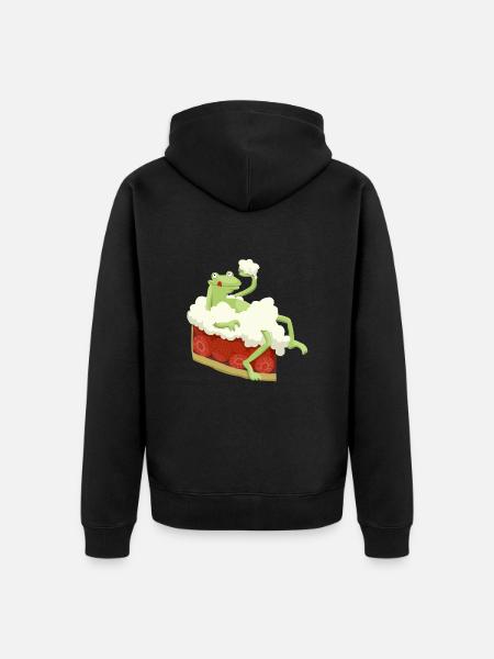 Kitchen Frog (new) - Unisex Premium Organic Zip Hoodie - black