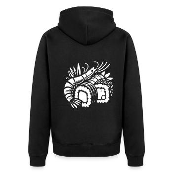 Sushi Time – Perfect for Japan fans - Unisex Premium Organic Zip Hoodie - black - Back - Nico (187cm)