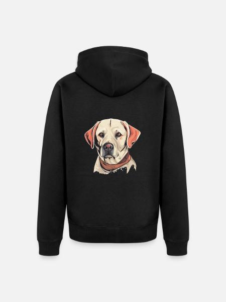 Labrador - Unisex Premium Organic Zip Hoodie - black