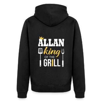 Allan king of the grill - Veste à capuche bio Premium Unisexe - noir - Dos - Nico (187cm)