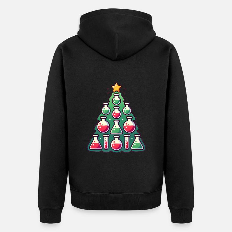 Chimie Conception d’arbre de Noël - Veste à capuche bio Premium Unisexe - noir