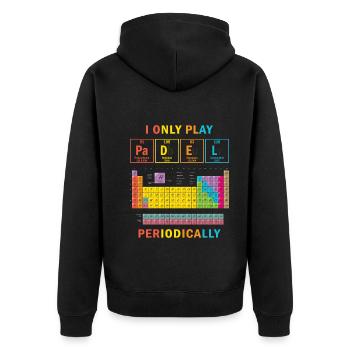 Je ne joue au padel que périodiquement au paddle-tennis - Veste à capuche bio Premium Unisexe - noir - Dos - Nico (187cm)