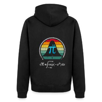 Loi Normale - Le Nombre Pi Pour les profs de Maths - Veste à capuche bio Premium Unisexe - noir - Dos - Nico (187cm)