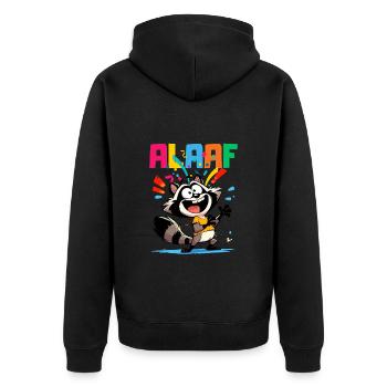 Carnival Raccoon Cologne Alaaf Costume Cologne Funny - Unisex Premium Organic Zip Hoodie - black - Back - Nico (187cm)