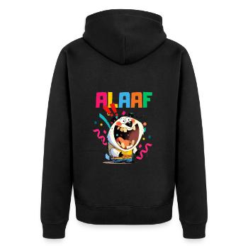 Carnival Bear Kölle Alaaf Costume Cologne Funny - Unisex Premium Organic Zip Hoodie - black - Back - Nico (187cm)
