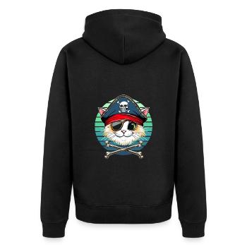 Carnaval Chat Pirate Costume Enfants Alaaf Helau - Veste à capuche bio Premium Unisexe - noir - Dos - Nico (187cm)