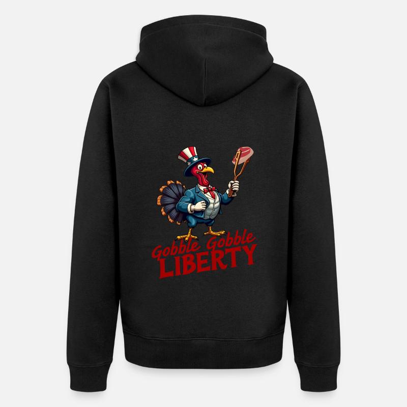 Gobble Gobble Liberty - Veste à capuche bio Premium Unisexe - noir