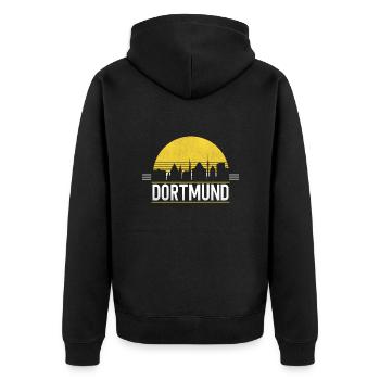 Dortmund Skyline Ruhrpott Ruhr Area Dortmunder - Veste à capuche bio Premium Unisexe - noir - Dos - Nico (187cm)