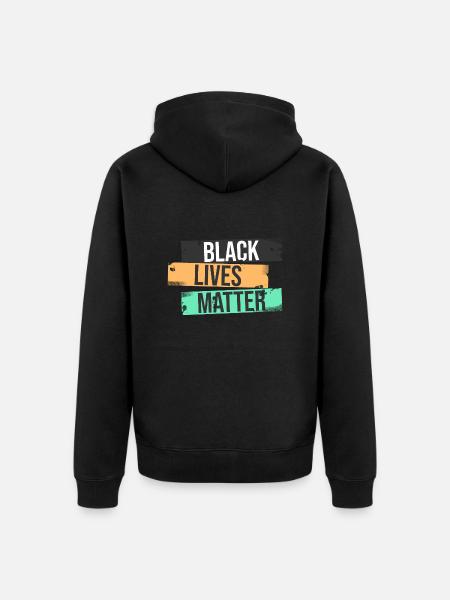 Black Lives Matter - Unisex Premium Organic Zip Hoodie - black