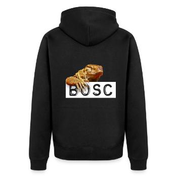 Bosc Monitor Lizard Reptile Keeper - Unisex Premium Organic Zip Hoodie - black - Back - Nico (187cm)