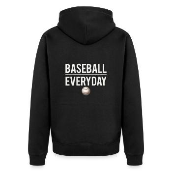 Baseball tous les jours passionné baseball sport - Veste à capuche bio Premium Unisexe - noir - Dos - Nico (187cm)