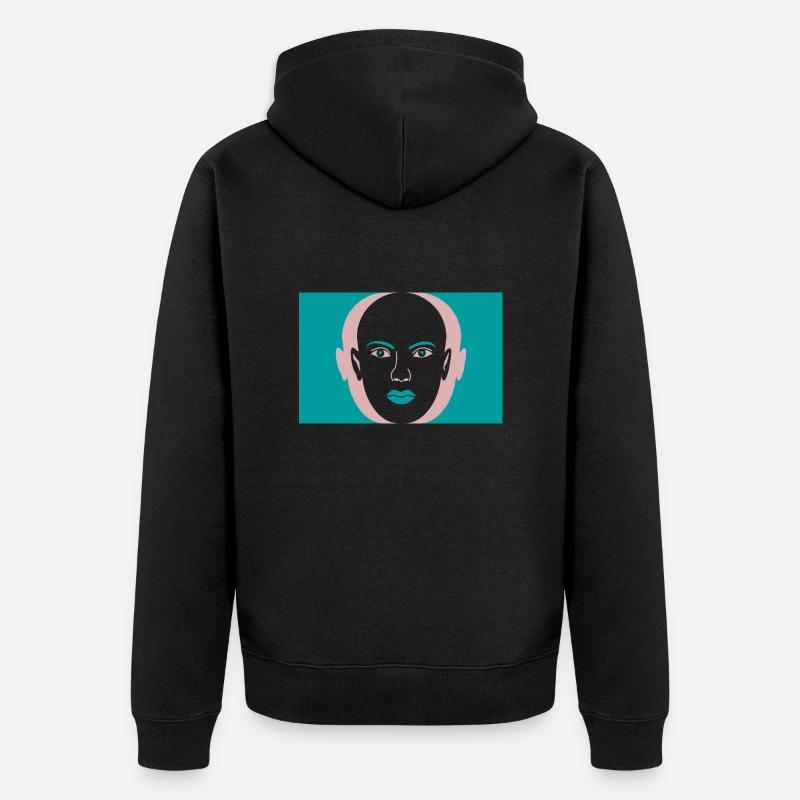 Frauen Design - Unisex Premium Bio Zip Hoodie - Schwarz
