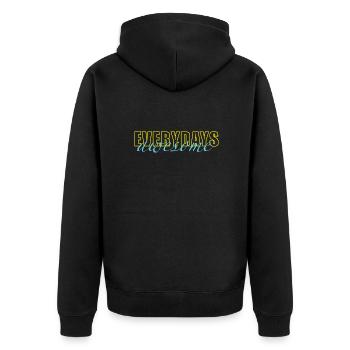 Every day amazing - Unisex Premium Organic Zip Hoodie - black - Back - Nico (187cm)
