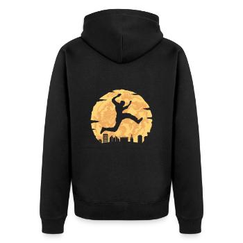 Parkour Run Freerunner Parkour Runner Freerunning - Veste à capuche bio Premium Unisexe - noir - Dos - Nico (187cm)