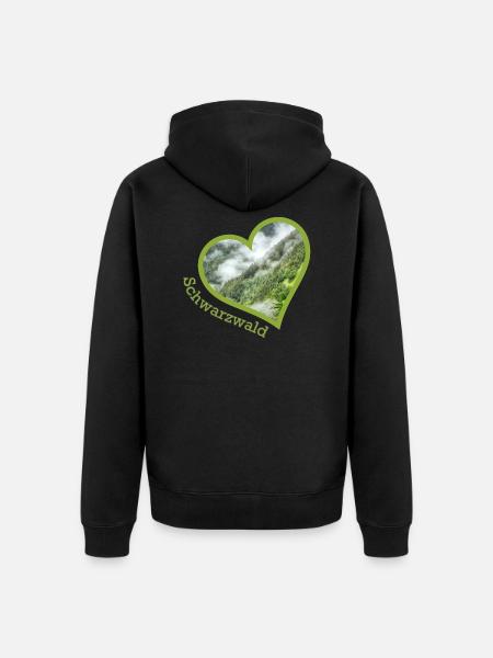 black forest - Unisex Premium Organic Zip Hoodie - black