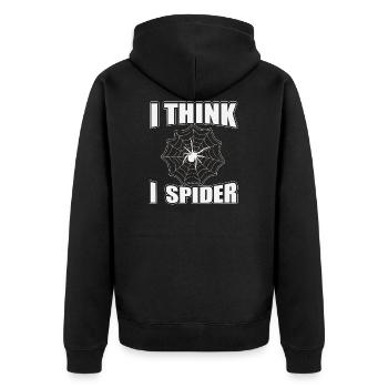 Lustiger Denglisch Spruch Denglisch Sprüche - Unisex Premium Bio Zip Hoodie - Schwarz - Hinten - Nico (187cm)