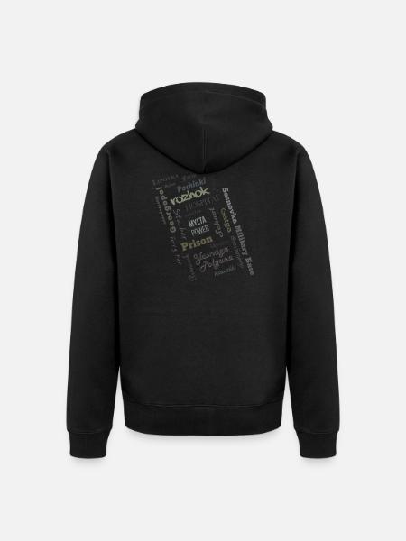 PUBG Erangle Places - Unisex Premium Organic Zip Hoodie - black