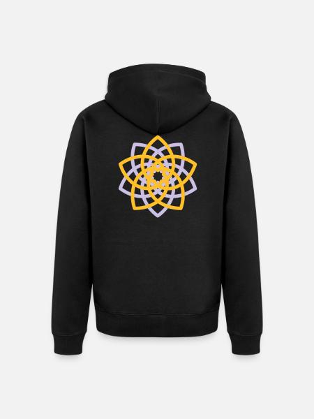 Venusblume - Unisex Premium Bio Zip Hoodie - Schwarz
