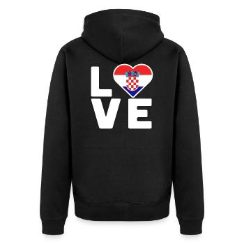 Croatie Championnat du monde de football Amour WM - Veste à capuche bio Premium Unisexe - noir - Dos - Nico (187cm)