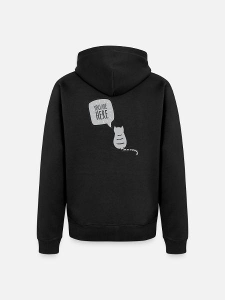 Chat - Veste à capuche bio Premium Unisexe - noir