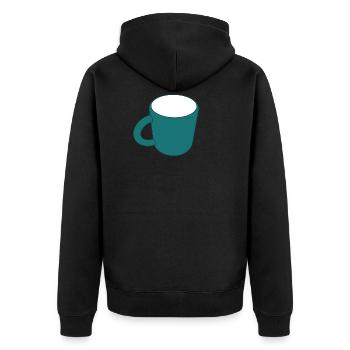 Empty coffee cup - Unisex Premium Organic Zip Hoodie - black - Back - Nico (187cm)