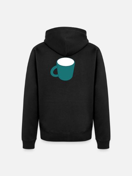 Empty coffee cup - Unisex Premium Organic Zip Hoodie - black
