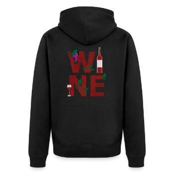 VIN / VIN - Veste à capuche bio Premium Unisexe - noir - Dos - Nico (187cm)