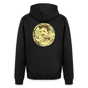 tesla9 - Veste à capuche bio Premium Unisexe - noir - Dos - Nico (187cm)