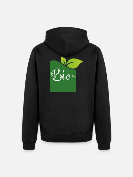 bio - Unisex Premium Organic Zip Hoodie - black