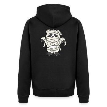 Cadeau d'halloween mignon et fantasmagorique avec une maman momie - Veste à capuche bio Premium Unisexe - noir - Dos - Nico (187cm)