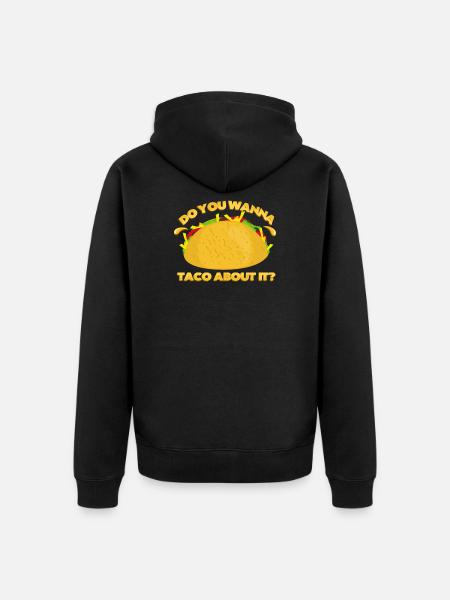 Taco - Unisex Premium Organic Zip Hoodie - black