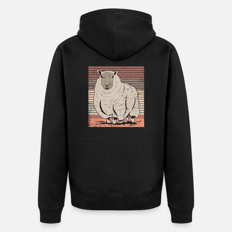 mouton - Veste à capuche bio Premium Unisexe - noir