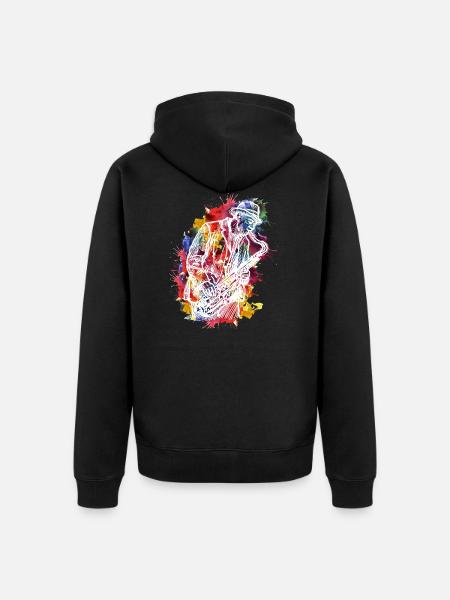 saxophone - Veste à capuche bio Premium Unisexe - noir