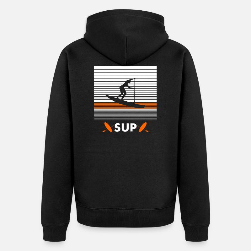 SUp Boarder - Unisex Premium Bio Zip Hoodie - Schwarz