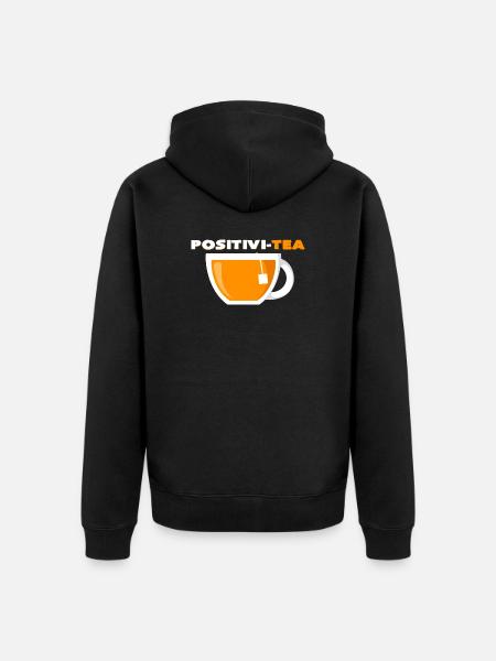 tea - Unisex Premium Organic Zip Hoodie - black