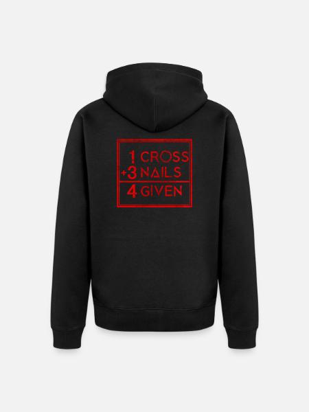 Jesus - Unisex Premium Bio Zip Hoodie - Schwarz