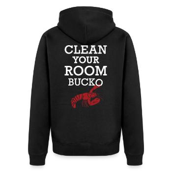 Jordan Peterson T-Shirt - Nettoyez votre chambre - Veste à capuche bio Premium Unisexe - noir - Dos - Nico (187cm)
