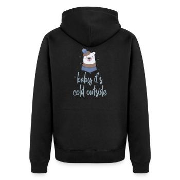 Eisbär casquette à pompon froid hiver froid - Veste à capuche bio Premium Unisexe - noir - Dos - Nico (187cm)