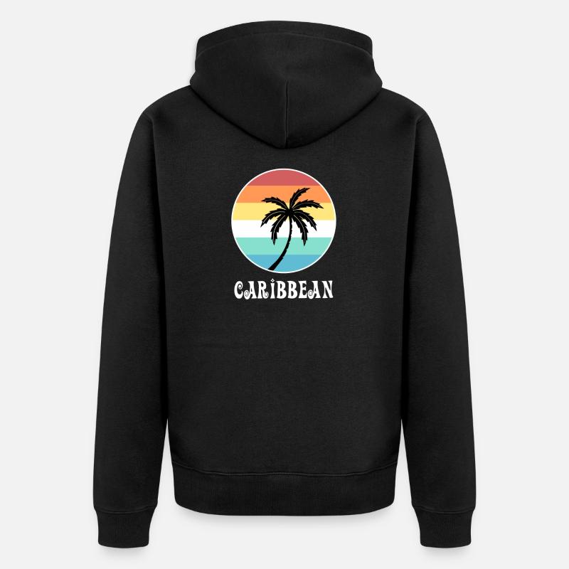 Caraïbes - Veste à capuche bio Premium Unisexe - noir