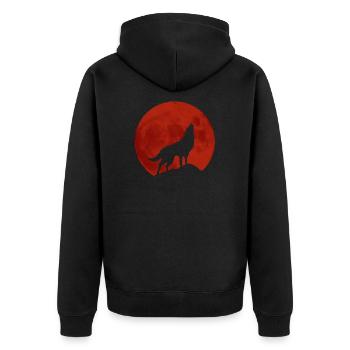 loup - Veste à capuche bio Premium Unisexe - noir - Dos - Nico (187cm)
